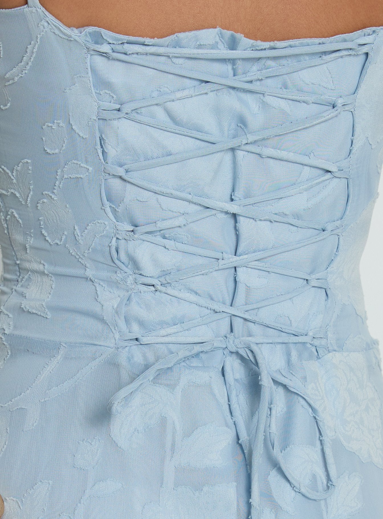 Members Only Maxi Dress Blue Burnout