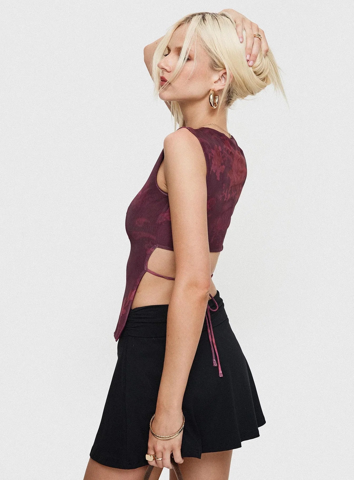 Uzo Top Red Floral