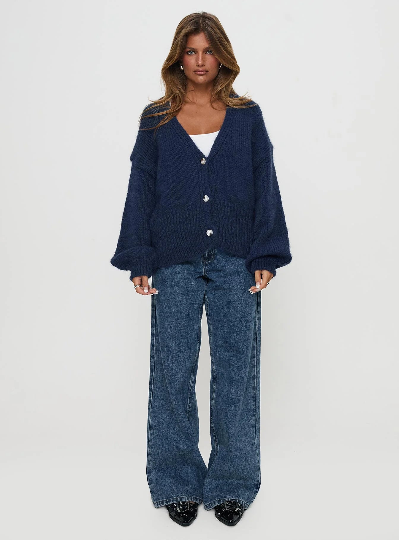 Yasmyn Knit Cardigan Royal Blue