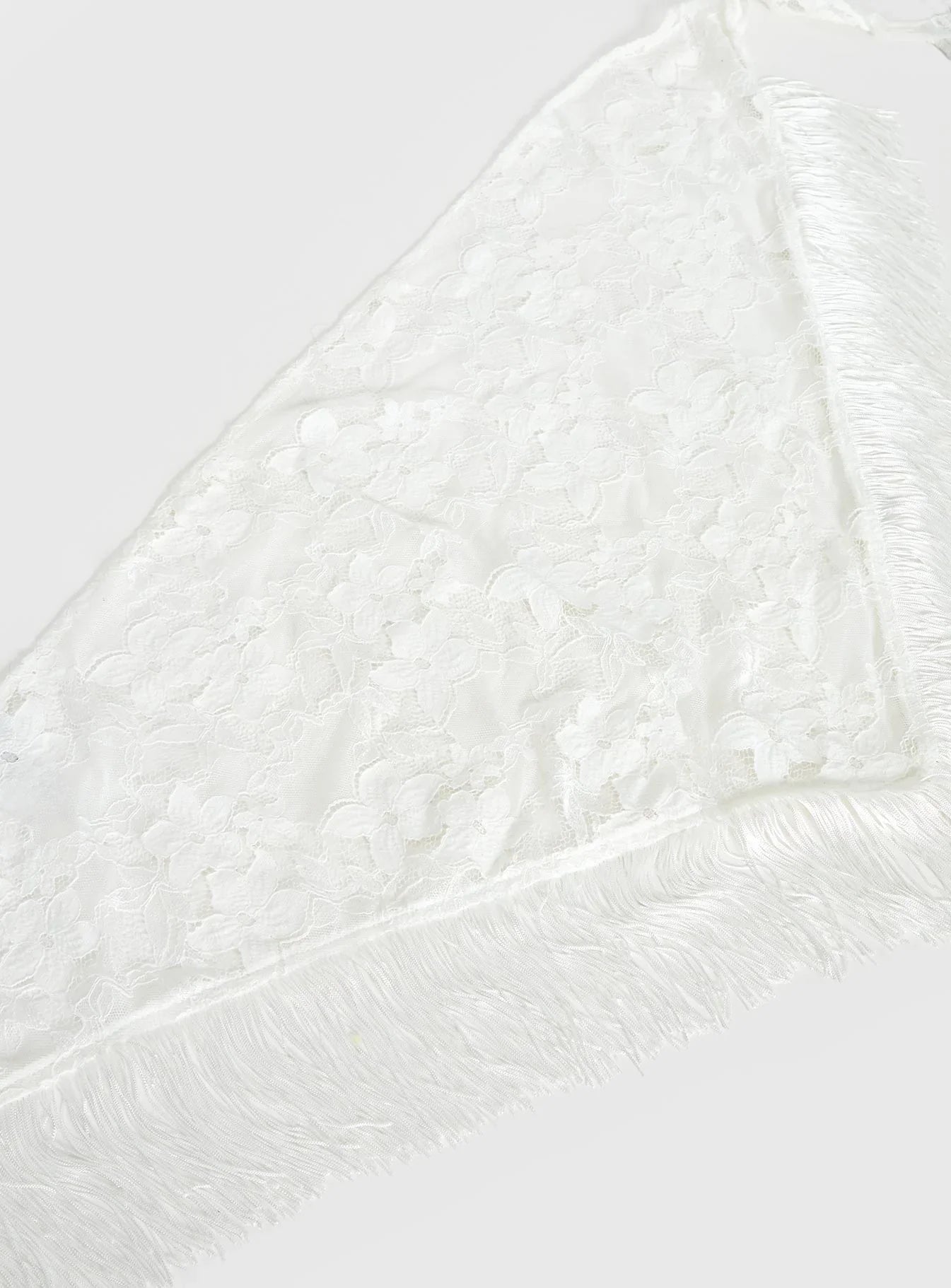 Elizebeth Tie Waist Tassel Belt White