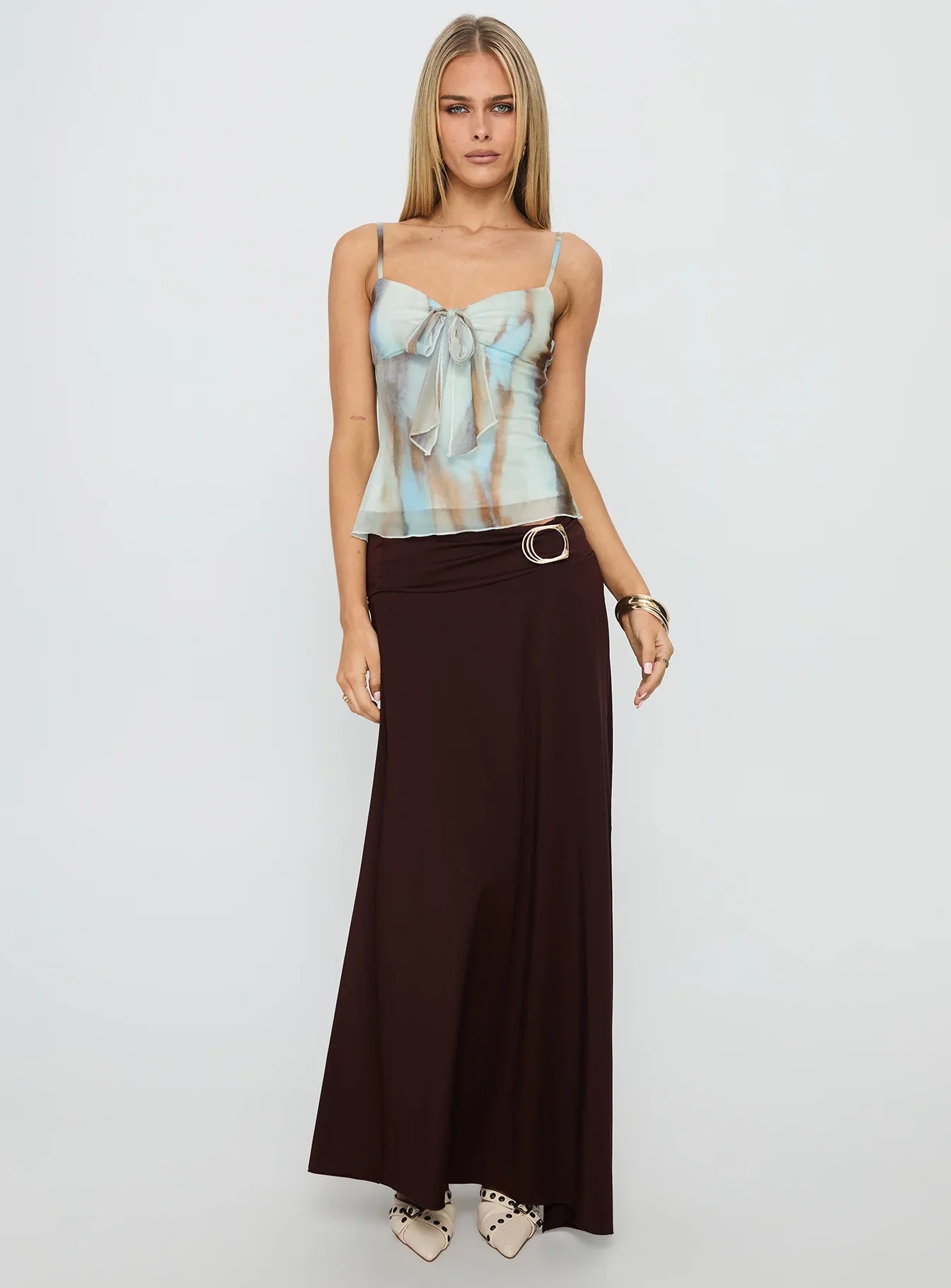 Bloomsbury Top Blue Brown