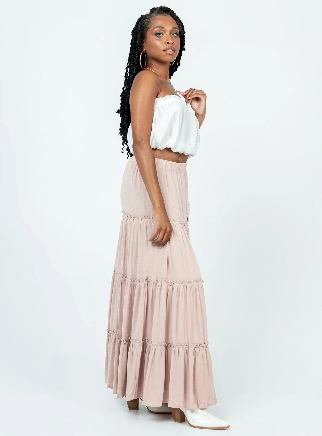 Miriah Maxi Skirt Beige