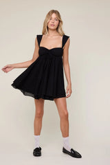 Layla Black Babydoll Mini Dress
