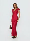 Forest Hill Backless Maxi Dress Red