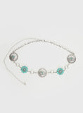 Like A Charm Chain Belt Silver Blue