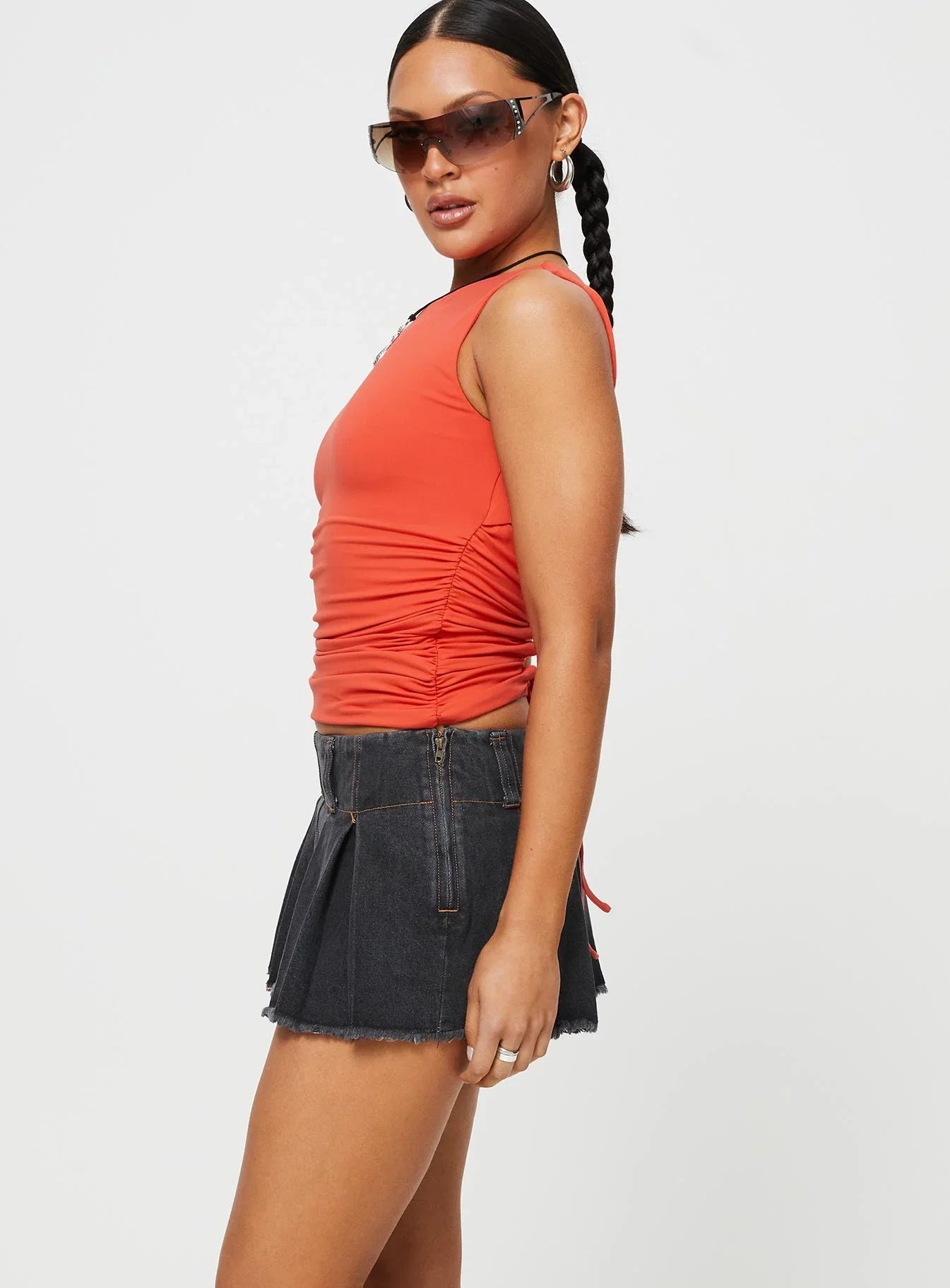 Allure 90s Mini Skort Charcoal
