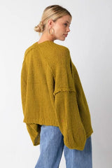 Lucie Open Front Olive Cardigan