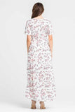 Provence Ivory Floral Print Wrap Maxi Dress