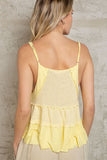 Luv Yellow V Neck Tank Top
