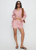 Chloe Set Pink Brown Stripe