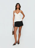 Breina Satin Micro Shorts Black