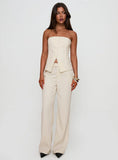 Lavish Living Strapless Top Cream
