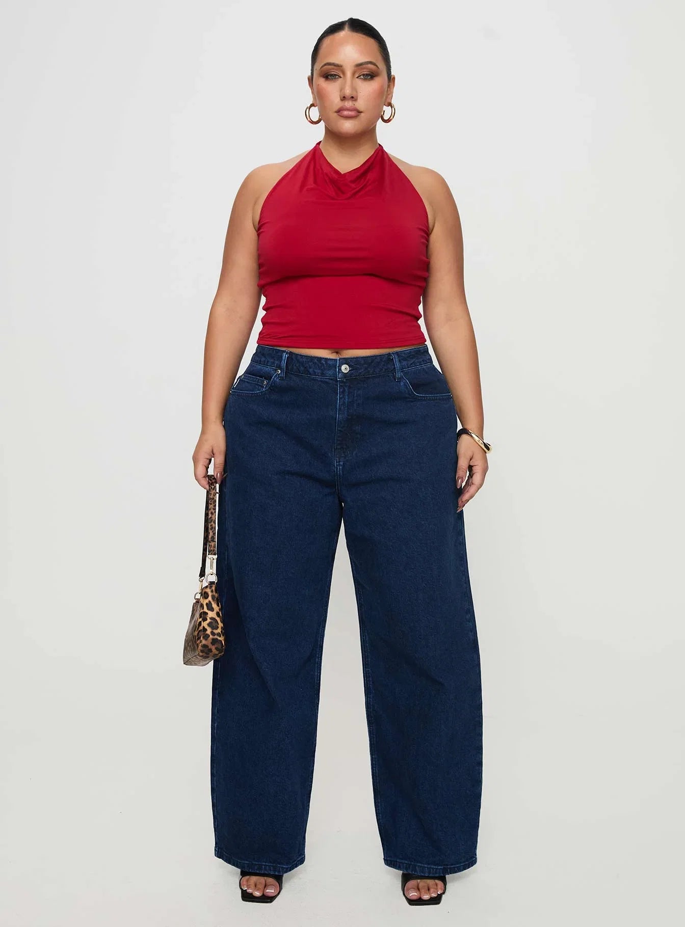 Britta Mid Rise Tapered Leg Jeans Dark Wash Curve