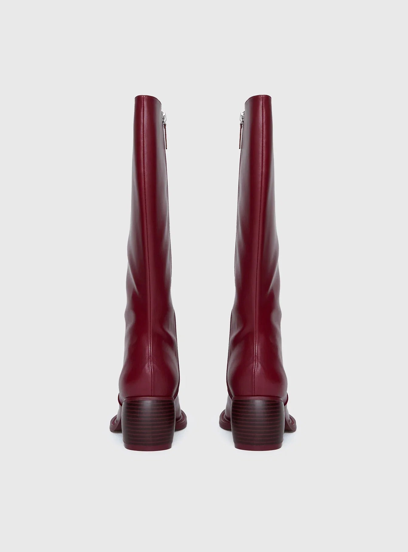 Ella Knee High Boots Burgundy