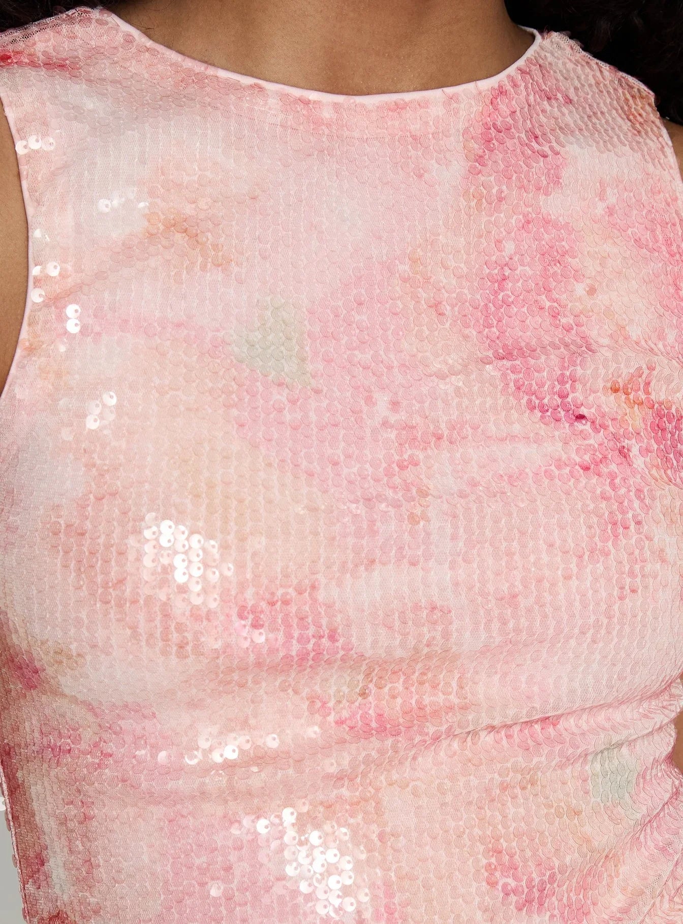 Yumiko Sequin Romper Pink Floral