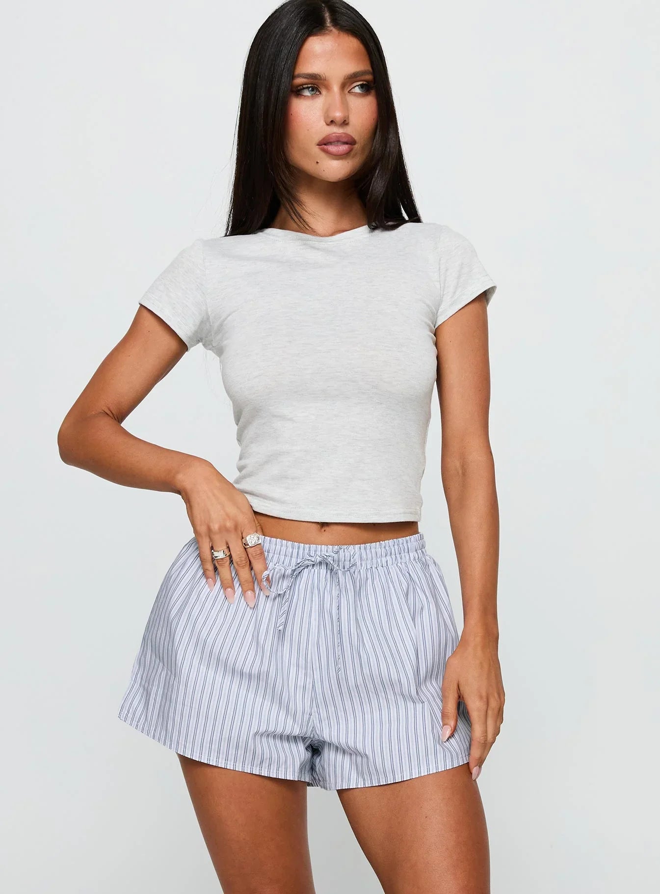 Nautique Drawstring Shorts Blue Stripe