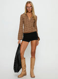Arianwyn Long Sleeve Shirt Brown Check