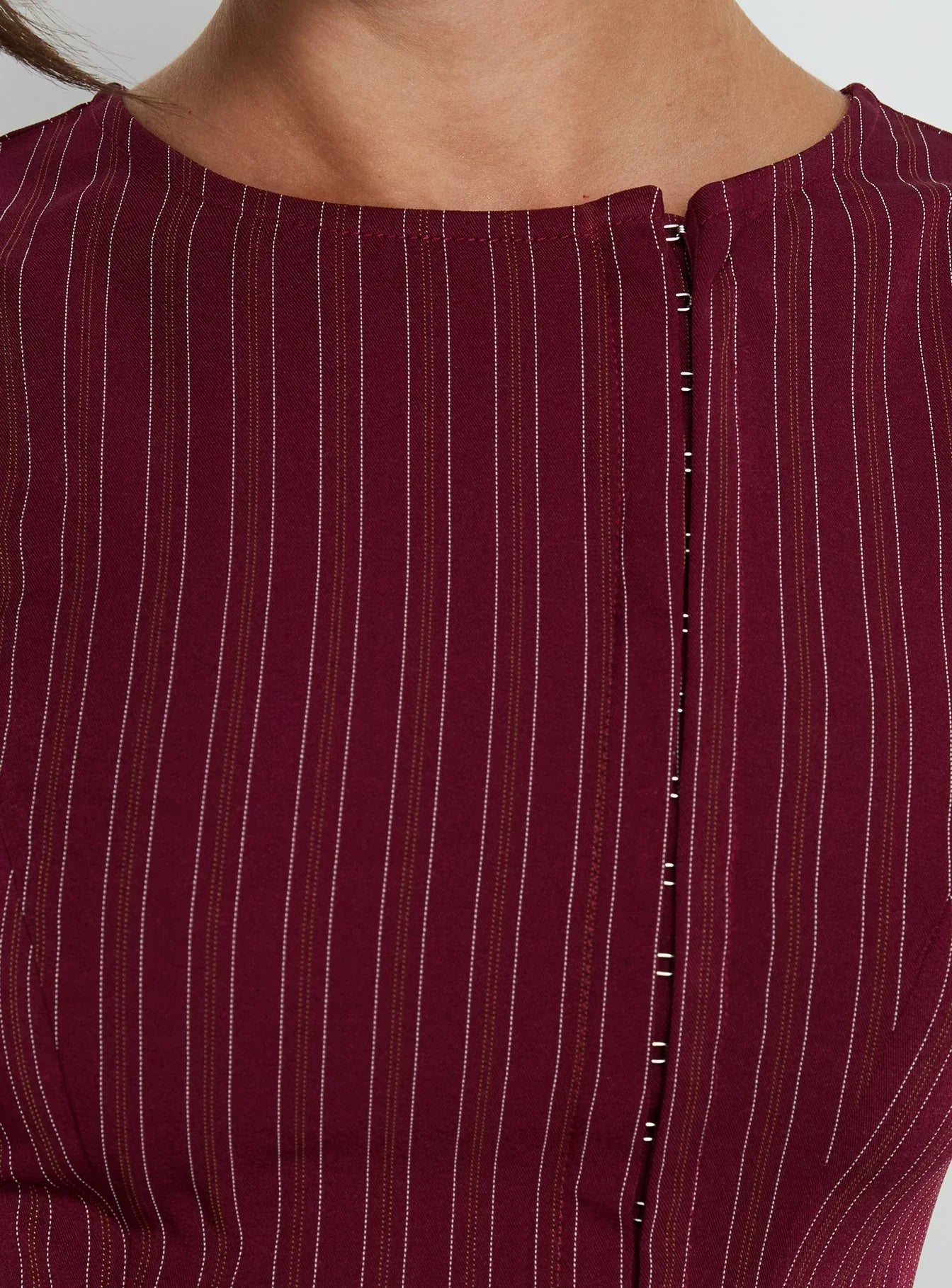 Running Wild Top Burgundy Stripe