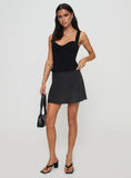 Dapple Bias Mini Skirt Black