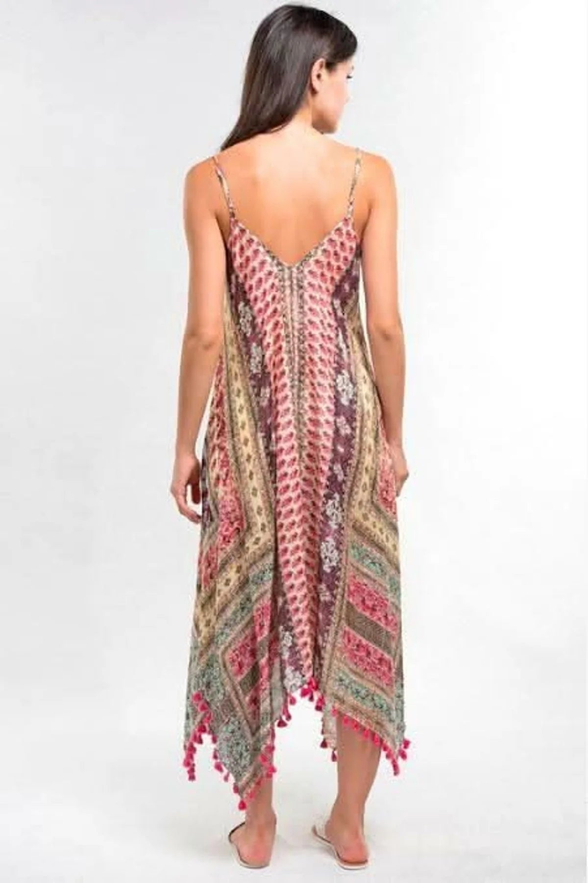Sun Kissed Pink Paisley Print Maxi Dress