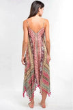 Sun Kissed Pink Paisley Print Maxi Dress