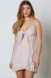 Tessa Lilac Tie Front Mini Dress