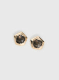 For The Thrill Shell Earrings Gold Brown