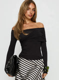 Sedonia Gathered Wrap Top Black