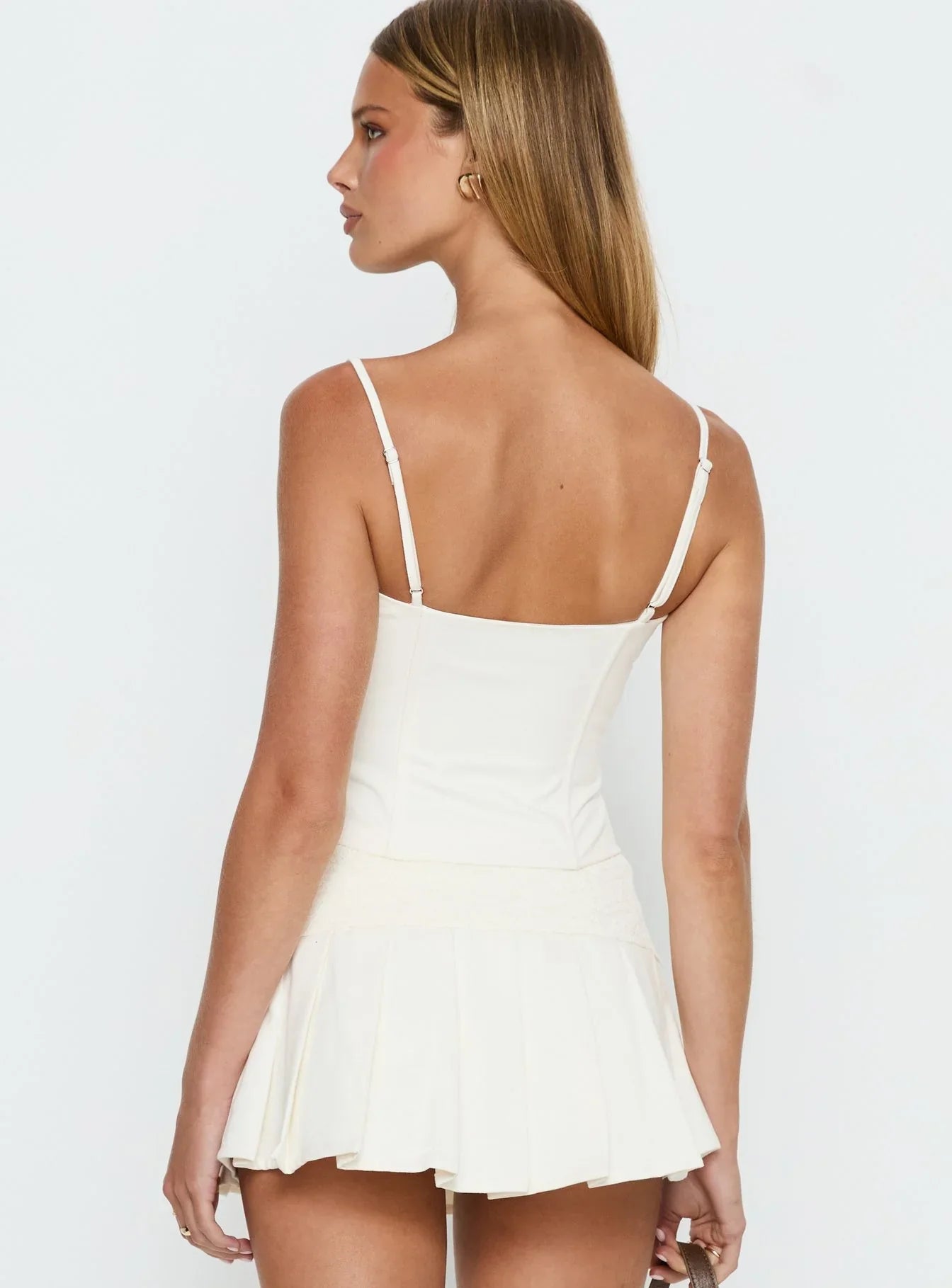 Francee Lace Corset Top Cream