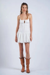 Marnie White Eyelet Mini Dress