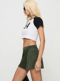 Caran Cargo Mini Skirt Green