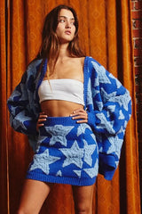Meet Me At Midnight Blue Star Mini Skirt