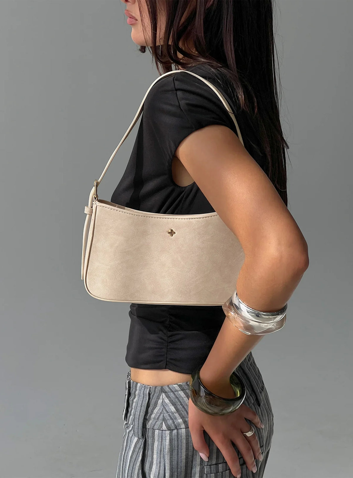 Peta & Jain Lilu Bag Cream Faux Suede