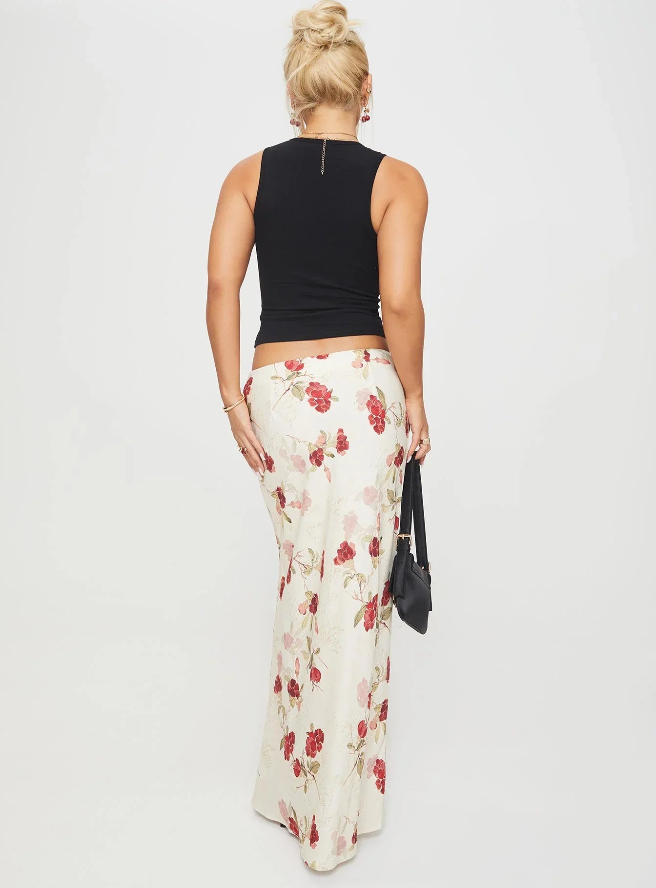 Jodie Maxi Skirt Cream Floral