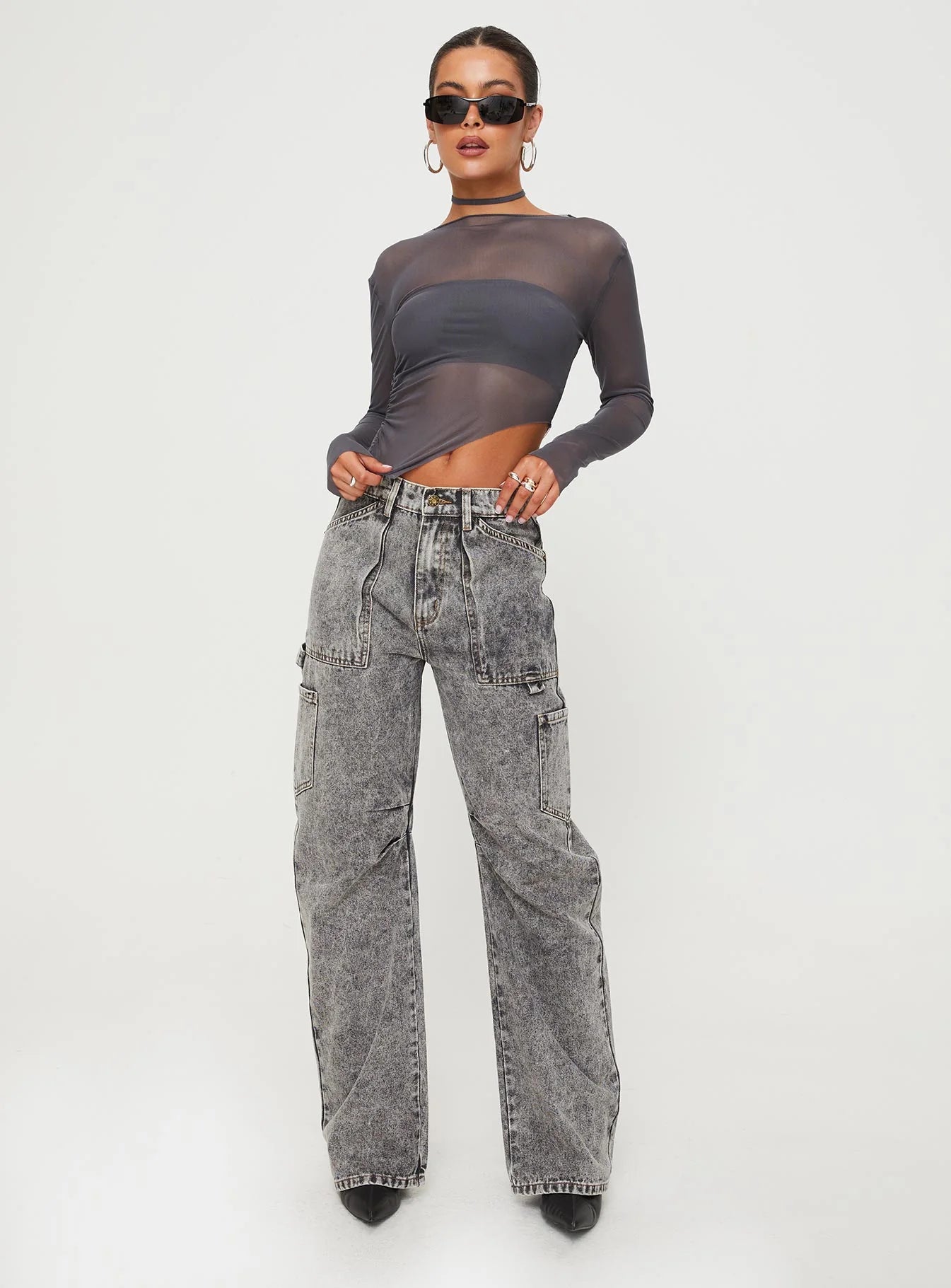 Marier Long Sleeve Top Slate