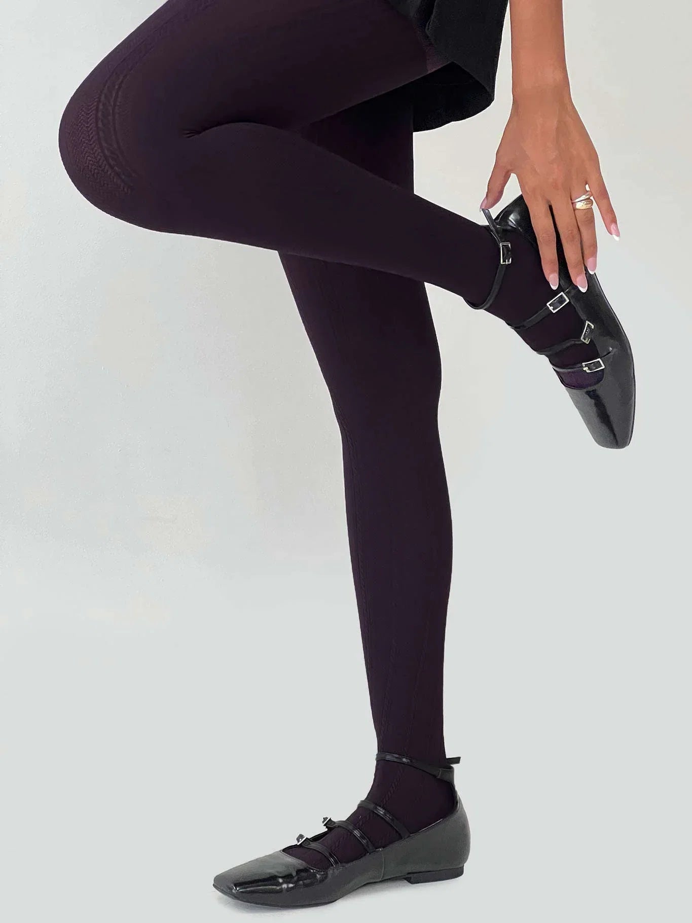 Back With Love Stockings Plum