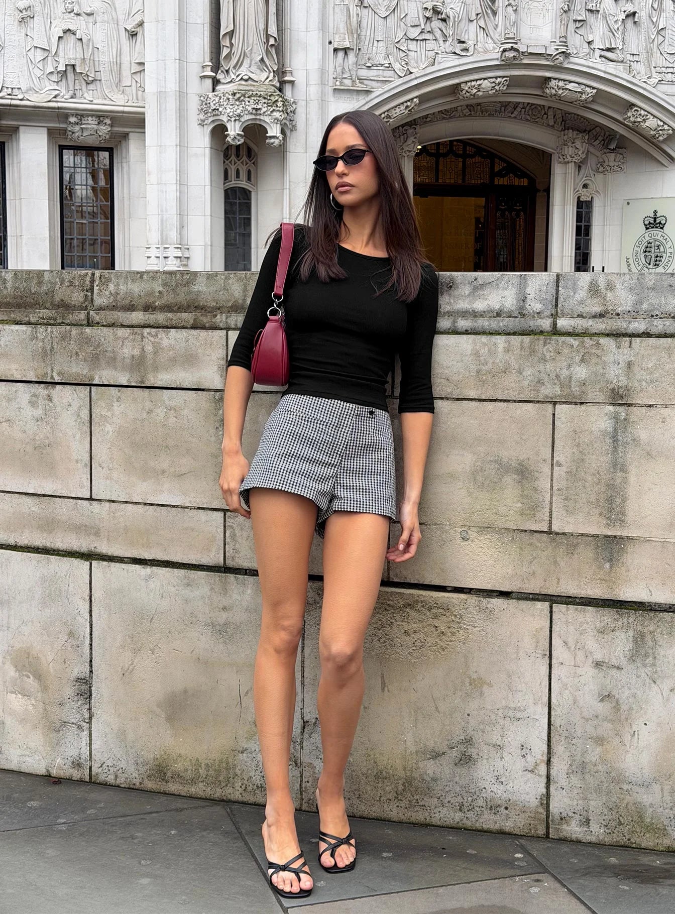Elaia 3/4 Sleeve Top Black