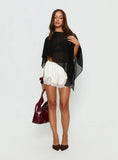 Mairelle Sheer Poncho Black
