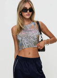 Couldnt Care Less Graphic Top Leafy Camo