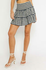 Take Me With You Navy Gingham Two Piece Dress