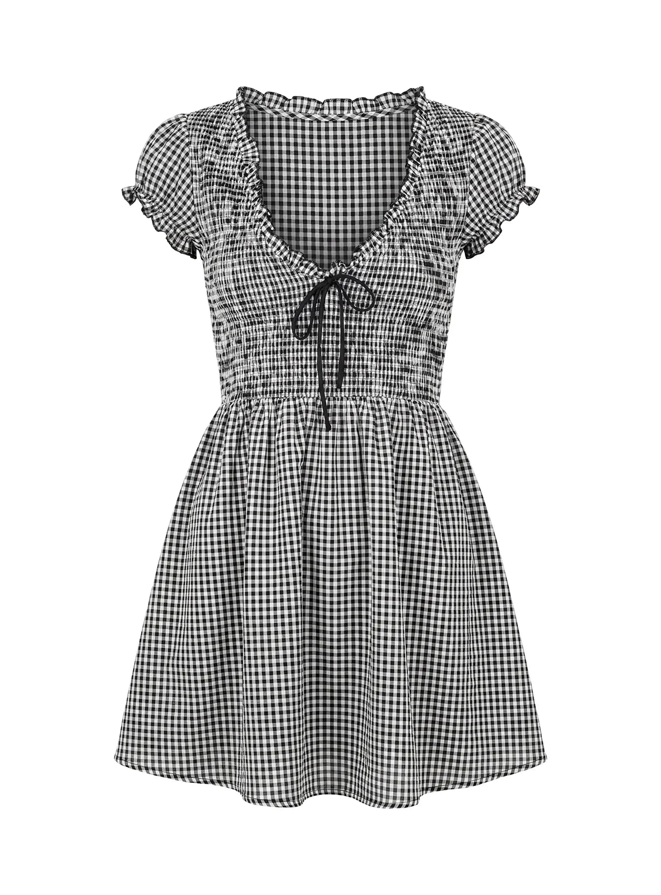 Wescott Gingham Playsuit Black White Petite