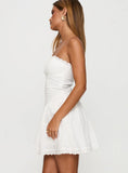 Mirella Strapless Mini Dress White