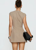 Kaelyra Tailored Cap Sleeve Playsuit Taupe
