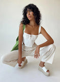 Louis Linen Blend Pants Beige