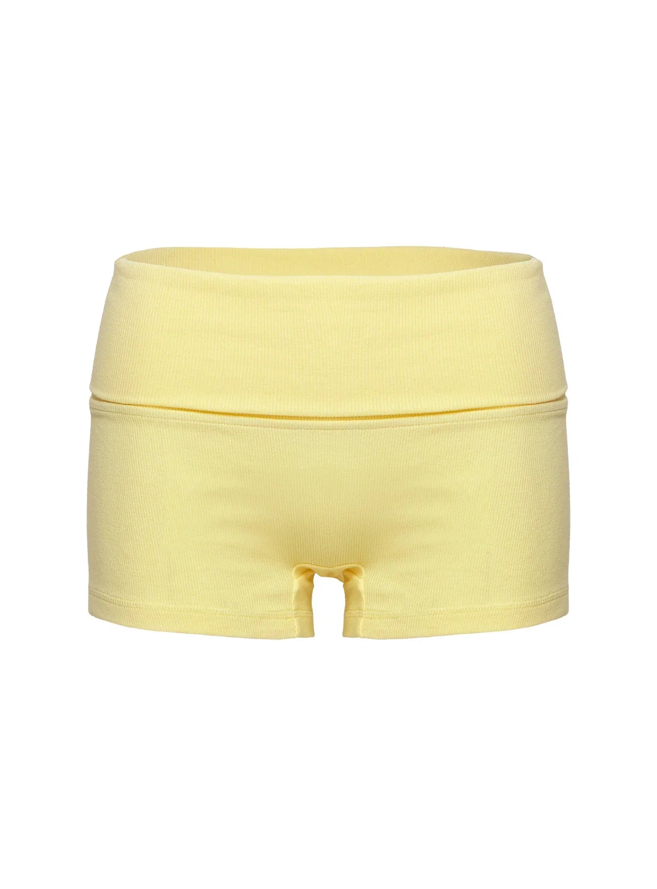 Baseline Low Rise Rib Shorts Yellow
