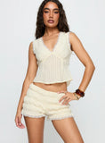Golden Eclipse Backless Set Cream