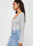 Barbaro Long Sleeve Top Grey