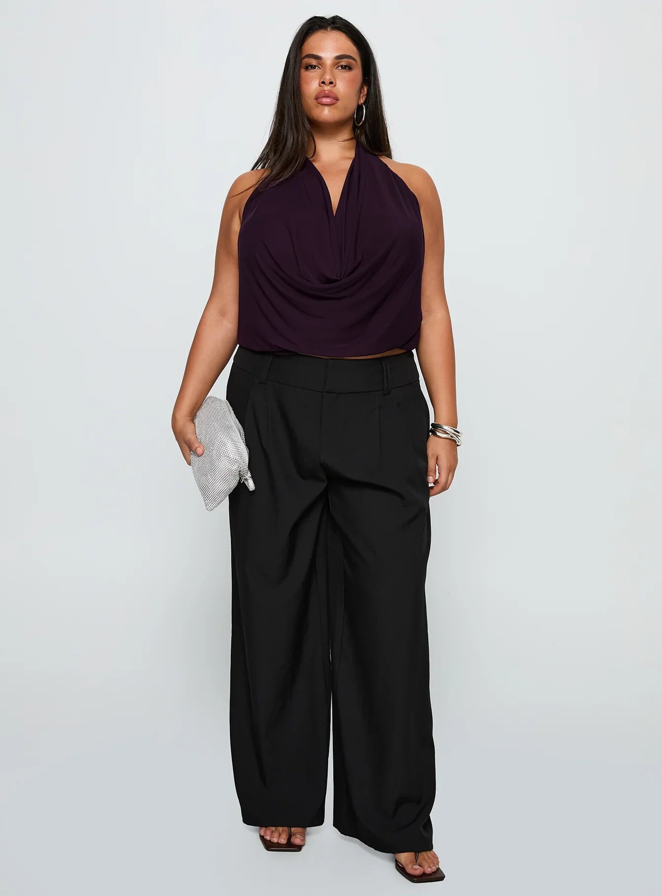 Two Lovers Low Rise Pants Black Curve