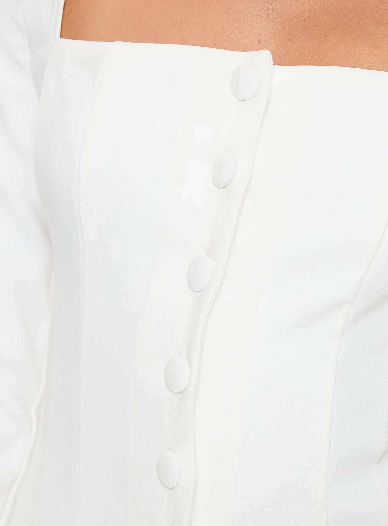 Gaskin Long Sleeve Top White