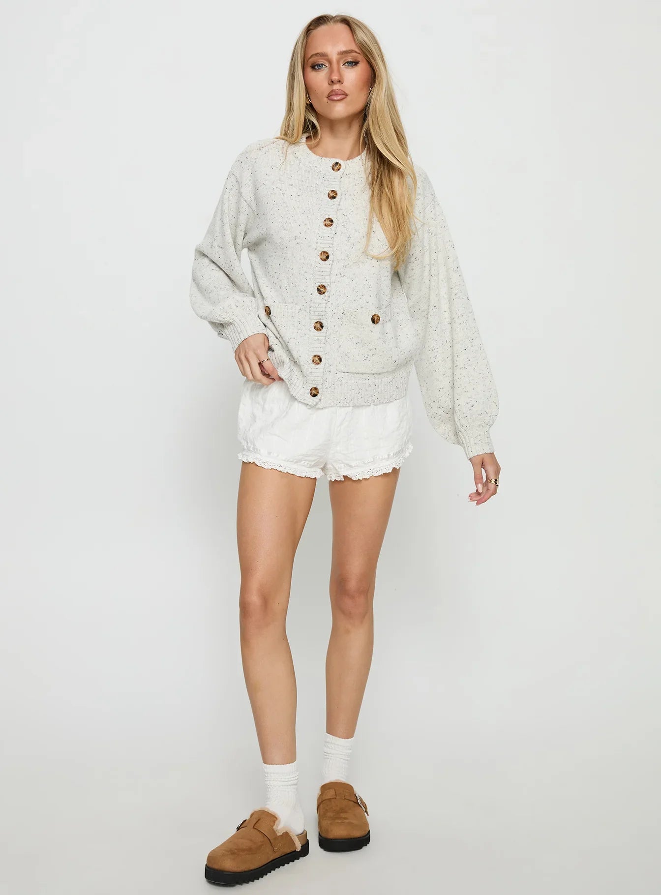Dorah Boxy Cardigan Grey